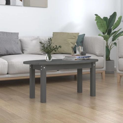 Table Basse En Bois Massif De Pin | 80x40x35 Cm, Design Elegant, Compact, Gain De Place, Salon Ou Salle A Manger