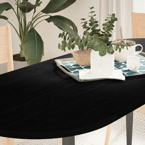 Dessus De Table En Chene Massif 140x60x2 Cm Ovale | Plateau Multifonctionnel, Surface Lisse, Resistant Aux Insectes, Gain De Place