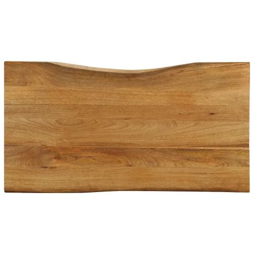 Dessus De Table En Bois Massif Manguier | 100x60x3,8 Cm, Bord Vivant, Multifonctionnel, Surface Facile A Nettoyer