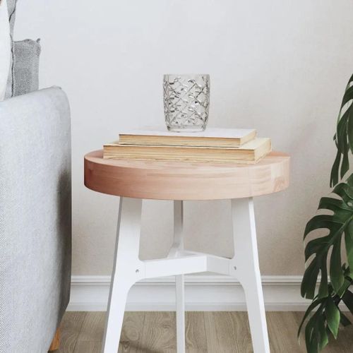 Dessus De Table En Bois Massif De Hetre | ?30x4 Cm, Rond, Renouvellement De Table, Multifonctionnel