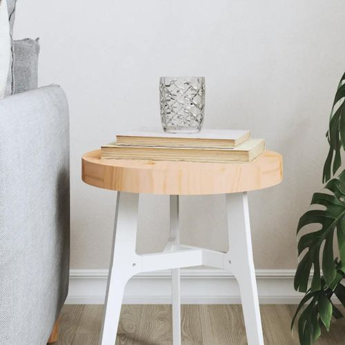 Dessus De Table Rond En Pin Massif | ?30x3 Cm, Robuste, Multifonctionnel, Gain D'espace