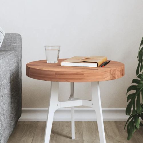 Dessus De Table En Bois Massif De Hetre | ?40x4 Cm, Rond, Compact, Gain De Place, Multifonctionnel