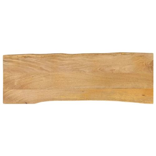 Dessus De Table En Bois Massif Manguier | 120x40x2,5 Cm, Bord Vivant, Design Rustique, Polyvalent, Gain De Place