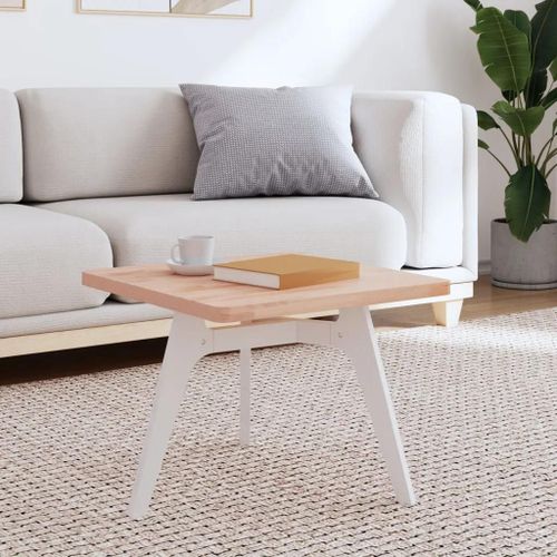 Dessus De Table En Bois Massif De Hetre 50x50x2,5 Cm | Carre, Compact, Renouvellement De Table, Coins Arrondis Securises
