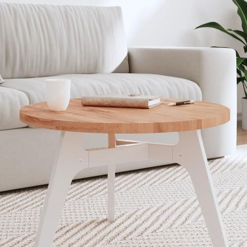 Dessus De Table En Bois Massif De Hetre | ?60x2,5 Cm, Rond, Compact, Renovation Facile, Multifonctionnel