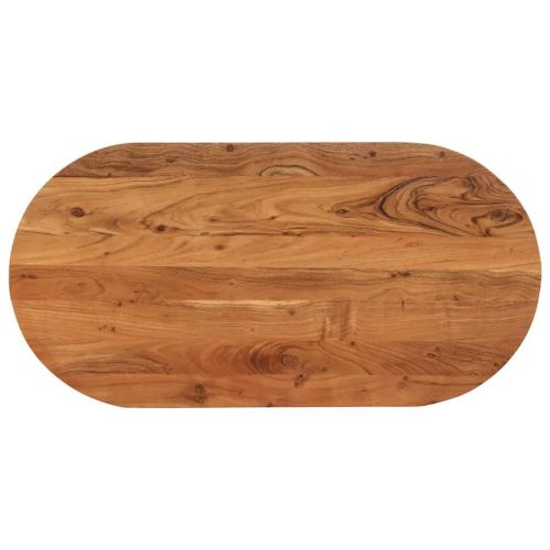 Dessus De Table En Bois Massif D'acacia | 100x50x2,5 Cm Ovale, Compact, Gain De Place, Multifonctionnel