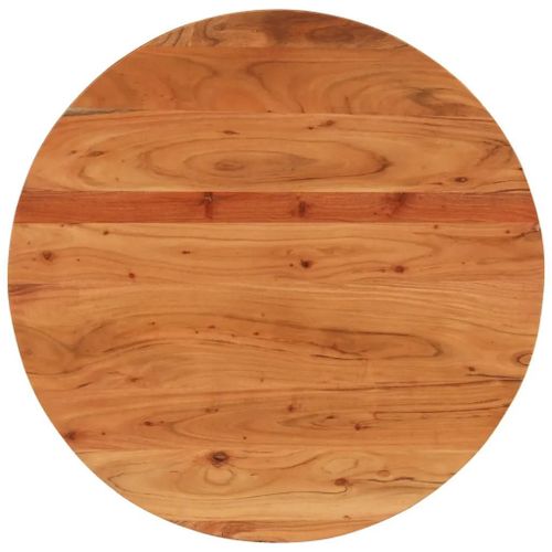 Dessus De Table En Bois Massif D'acacia | ?70x2,5 Cm, Rond, Compact, Gain De Place, Multifonctionnel