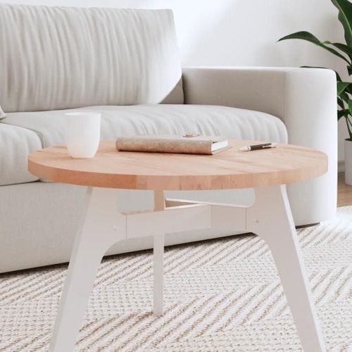 Dessus De Table En Bois Massif De Hetre | ?60x2,5 Cm, Rond, Compact, Gain De Place, Multifonctionnel