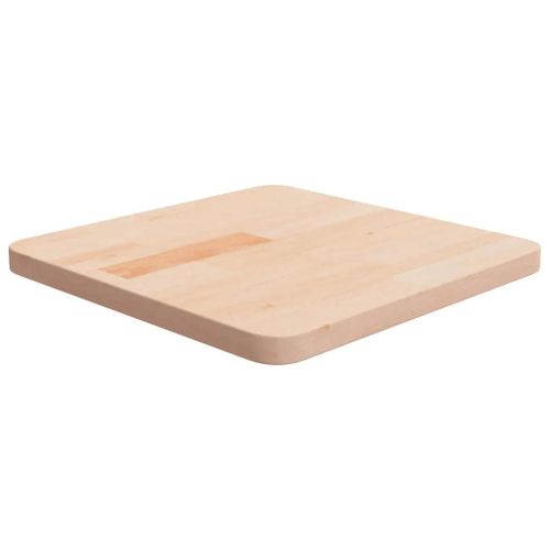 Dessus De Table Carre En Bois De Chene Massif | 40x40x2,5 Cm, Surface Non Traitee, Multifonctionnel, Design Rustique