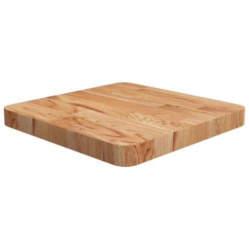 Dessus De Table Carre En Bois De Chene Massif | 40x40x4 Cm, Surface Vernie, Multifonctionnel, Design Rustique