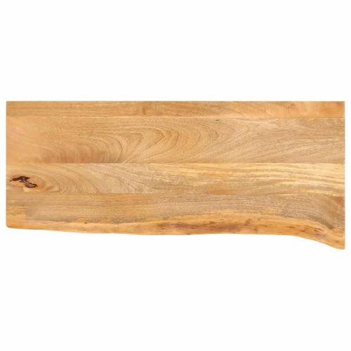 Dessus De Table En Bois Massif Manguier | 80x20x3,8 Cm, Bord Vivant, Multifonctionnel, Surface Facile A Nettoyer
