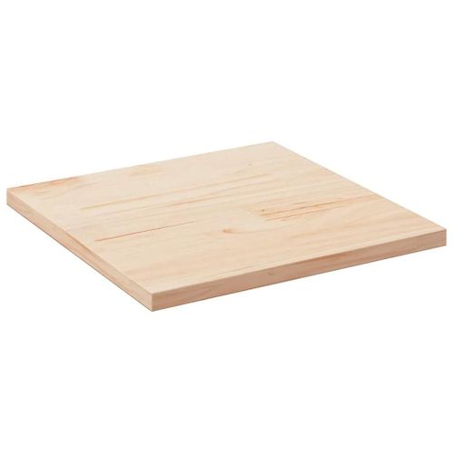 Dessus De Table En Pin Massif 70x70x2,5 Cm | Surface Non Traitee, Bords Arrondis, Multifonctionnel Pour Salon/Restaurant