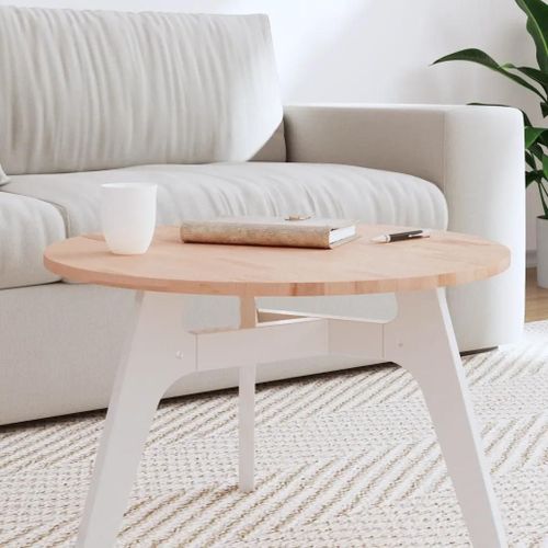 Dessus De Table En Bois Massif De Hetre | ?60x1,5 Cm, Rond, Compact, Renouvellement De Table, Multifonctionnel