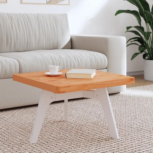 Dessus De Table En Bois Massif De Hetre 60x60x4 Cm | Carre, Compact, Renovation Facile, Coins Arrondis Securises
