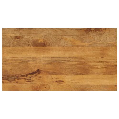 Dessus De Table En Bois Massif Manguier | 100x50x3,8 Cm Rectangulaire, Rustique, Polyvalent, Gain De Place