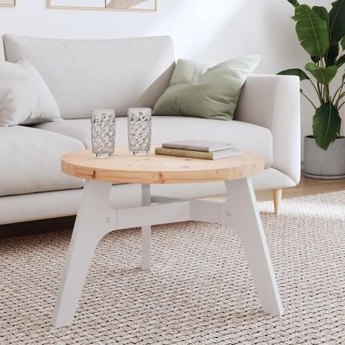 Dessus De Table Rond En Bois De Pin Massif | ?60x3 Cm, Robuste, Multifonctionnel, Gain De Place