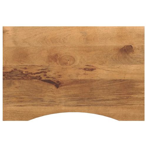 Dessus De Bureau En Manguier Massif Brut | 80x60x2,5 Cm, Courbe, Polyvalent, Design Rustique, Gain D'espace