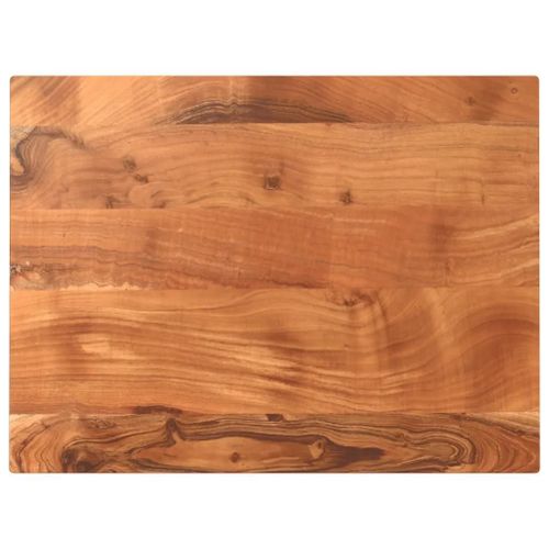 Dessus De Table 70x50x3,8 Cm En Bois Massif D'acacia | Rectangulaire, Rustique, Polyvalent Pour Table De Bar Ou Salle A Manger, Surface Facile A Nettoyer