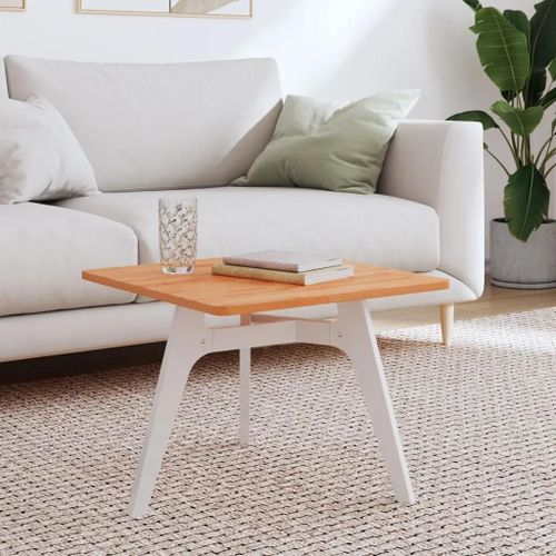 Dessus De Table En Bois Massif De Hetre | 50x50x1,5 Cm, Carre, Corners Arrondis, Surface Lisse, Multifonctionnel