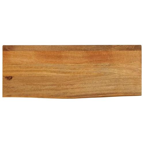 Dessus De Table En Bois Massif Manguier | 70x20x3,8 Cm, Bord Vivant, Multifonctionnel, Gain D'espace