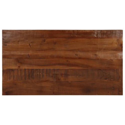 Dessus De Table Rectangulaire En Bois Massif Recupere 120x50x2,5cm | Teck, Manguier, Pin Et Hetre, Design Rustique, Polyvalent, Surface Facile A Nettoyer
