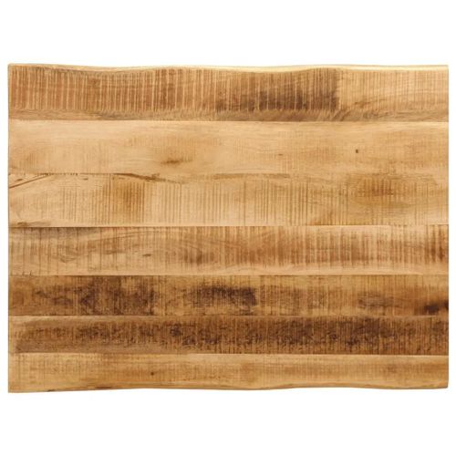 Dessus De Table En Bois De Manguier Brut | 80x60x3,8 Cm, Bord Vivant, Multifonctionnel, Surface Facile A Nettoyer