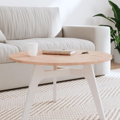 Dessus De Table En Bois Massif De Hetre | ?70x1,5 Cm, Rond, Compact, Gain De Place, Multifonctionnel