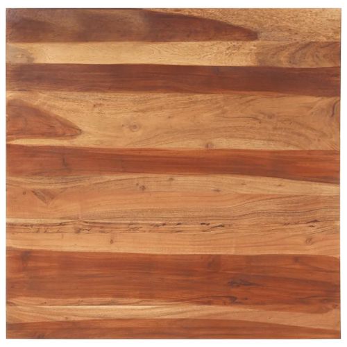 Dessus De Table En Bois Massif D'acacia | 25-27 Mm, 80x80 Cm, Rustique, Durable, Facile A Nettoyer