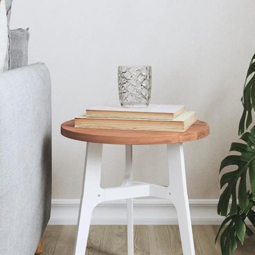 Dessus De Table En Bois Massif De Hetre | ?30x1,5 Cm, Rond, Compact, Polyvalent, Gain De Place