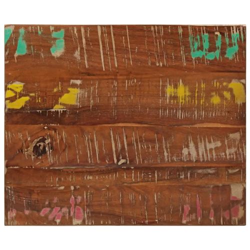 Dessus De Table 60x50x2,5 Cm Rectangulaire En Bois Massif Recupere | Teck, Manguier, Pin Et Hetre, Design Rustique, Surface Facile A Nettoyer, Polyvalent