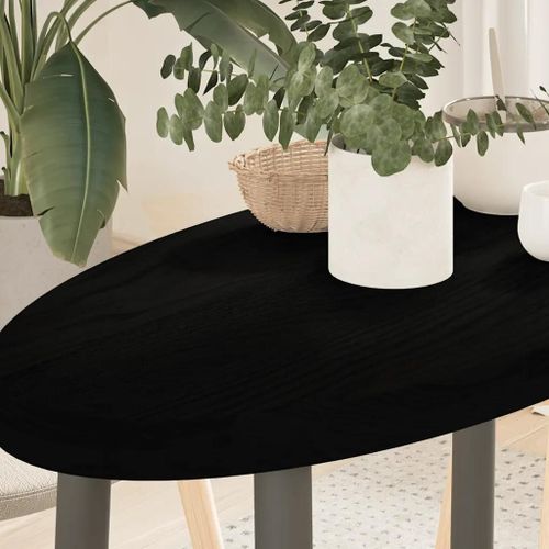 Dessus De Table En Chene Massif | 80x40x4 Cm, Ovale, Multifonctionnel, Surface Lisse, Gain De Place