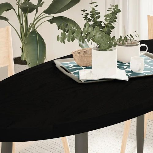 Dessus De Table En Chene Massif | 140x60x4cm, Ovale, Multifonctionnel, Compact, Gain De Place