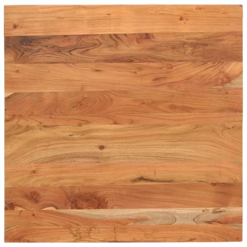 Dessus De Table En Bois Massif D'acacia | 80x80x3,8 Cm, Design Rustique, Polyvalent, Gain De Place