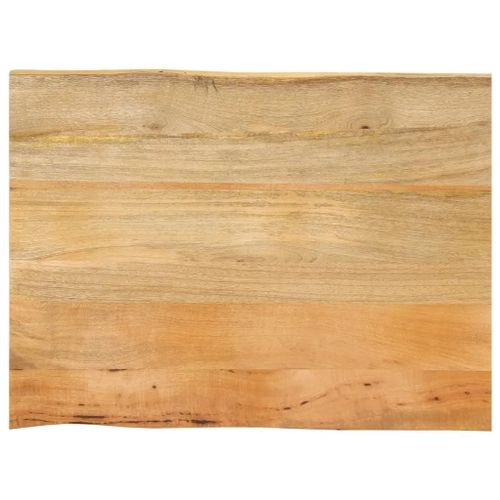 Dessus De Table En Bois Massif Manguier | 70x60x2,5 Cm, Bord Vivant, Multifonctionnel, Gain De Place