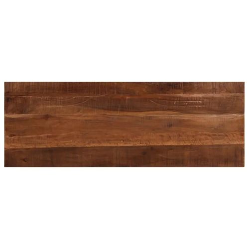 Dessus De Table Rectangulaire En Bois Massif Recupere 140x50x2,5cm | Teck, Manguier, Pin Et Hetre, Design Rustique, Surface Facile A Nettoyer, Multifonctionnel