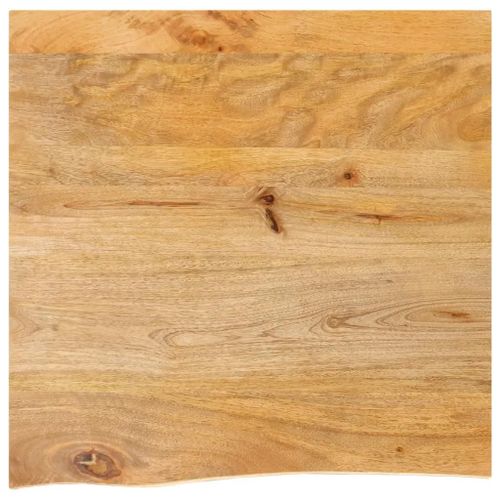Dessus De Table En Bois Massif Manguier | 40x40x2,5 Cm, Bord Vivant, Multifonctionnel, Surface Facile A Nettoyer