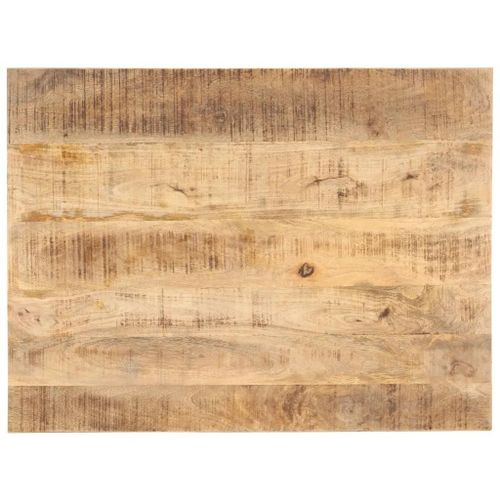 Dessus De Table En Bois De Manguier Massif | 25-27 Mm, 80x60 Cm, Style Industriel, Resistant Et Durable