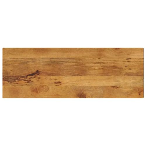 Dessus De Table Rectangulaire En Bois Massif Manguier | 140x60x3,8 Cm, Design Rustique, Surface Facile A Nettoyer, Gain De Place