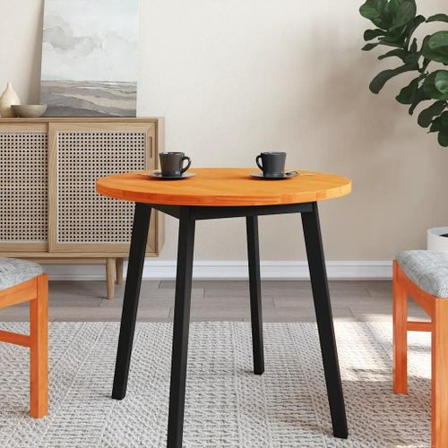 Dessus De Table En Bois De Pin Massif | ?70x2,5 Cm, Cire Marron, Renouvellement De Table, Multifonctionnel