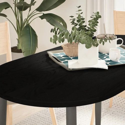 Dessus De Table En Chene Massif 120x60x2 Cm Ovale | Plateau Multifonctionnel, Surface Lisse, Resistant Aux Insectes, Gain De Place
