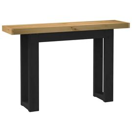Table Console En Pin Massif Noain | Pieds En U, 120x30x75 Cm, Compact, Gain De Place, Multifonctionnel
