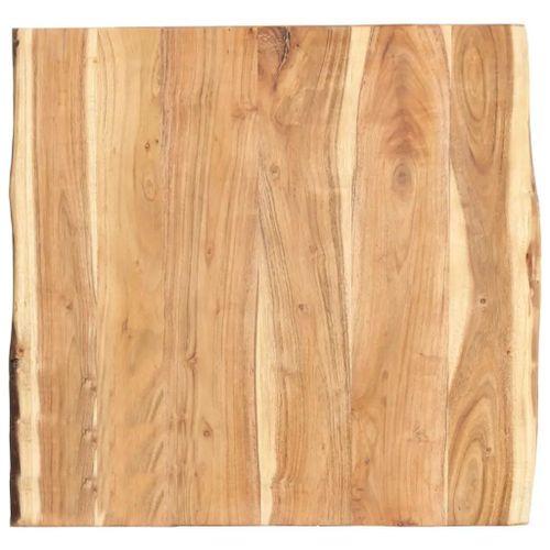 Dessus De Table En Acacia Massif | 58x(50-60)X3,8 Cm, Style Naturel, Bord Vivant, Multifonctionnel