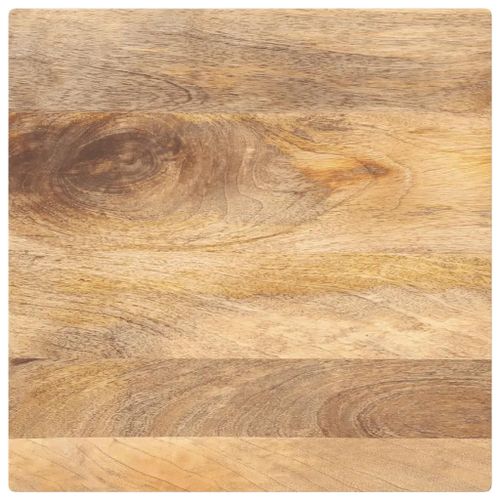 Dessus De Table En Bois Massif Manguier | 60x60x3,8 Cm, Design Rustique, Multifonctionnel, Gain De Place
