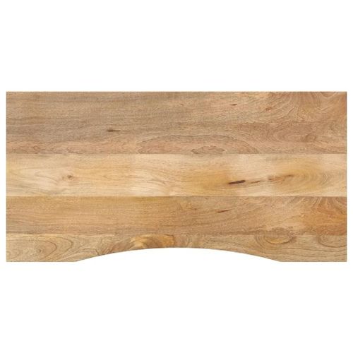 Dessus De Bureau En Manguier Massif 120x50x2,5 Cm | Plateau Brut, Design Rustique, Polyvalent Pour Bureau Ou Salle A Manger, Facile A Nettoyer