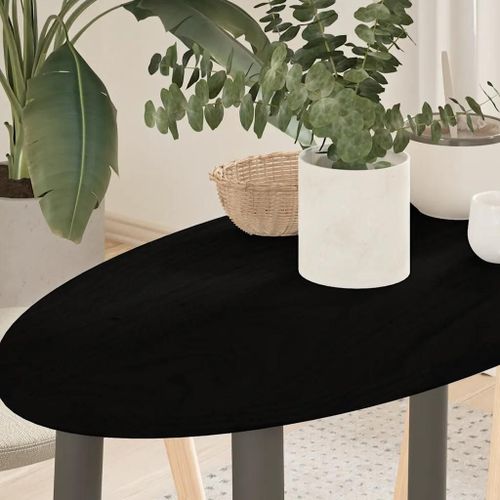 Dessus De Table En Chene Massif | 80x40x2 Cm Ovale, Multifonctionnel, Surface Lisse, Resistant Aux Insectes