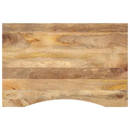 Dessus De Bureau En Manguier Massif Brut | 100x50x2,5 Cm, Design Rustique, Polyvalent, Gain De Place