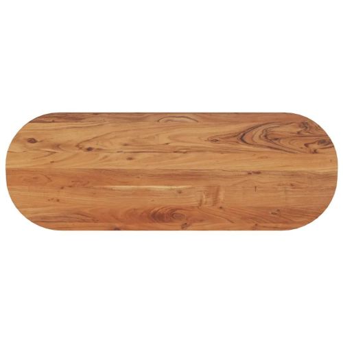 Dessus De Table En Bois Massif D'acacia | 110x40x3,8 Cm Ovale, Compact, Gain De Place, Multifonctionnel