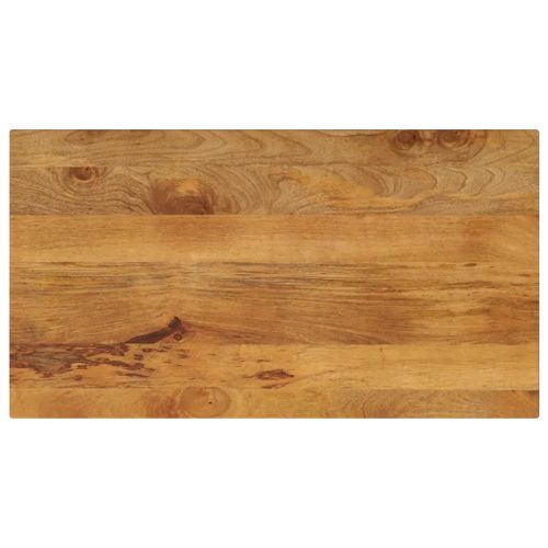Dessus De Table Rectangulaire En Bois Massif Manguier | 120x50x2,5 Cm, Rustique, Gain De Place, Multifonctionnel