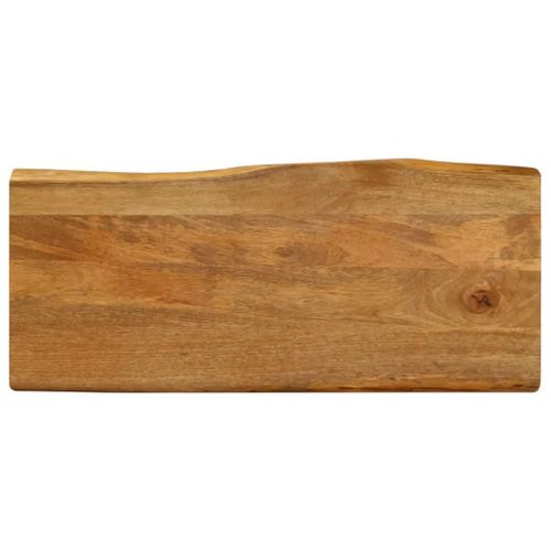 Dessus De Table En Bois Massif Manguier | 100x40x2,5 Cm, Bord Vivant, Multifonctionnel, Gain De Place