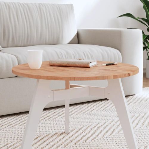 Dessus De Table En Bois Massif De Hetre | ?60x1,5 Cm, Rond, Compact, Multifonctionnel, Gain De Place